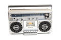 Retro ghetto radio boom box cassette recorder from 80s. Royalty Free Stock Photo