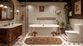 Retro Glam Bathroom Ambiance