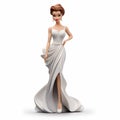 Retro Glamor Bride Figurine: A Classic Glamorous Cartoon Female Figurine
