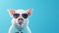 Retro Glamor Pig In Shades: A Synthetist Innovator In Avacadopunk Style