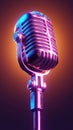 Retro glamour event 3D microphone at party or concert, pink