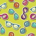 Retro glasses background concept. vector