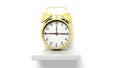 Retro gold alarm clock Royalty Free Stock Photo