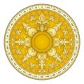 Retro gold compass