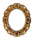 Retro gold frame - Oval Royalty Free Stock Photo