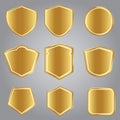 Retro golden shields