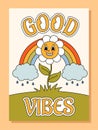 Retro good vibes poster