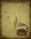 Retro gramophone background Royalty Free Stock Photo