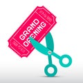 Retro Grand Opening Vector Illustration Royalty Free Stock Photo