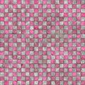 Retro gray pink cracked dirty floor tails, seamless pattern