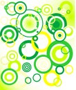 retro green background (circle)