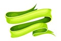 Retro green blank ribbon banner vector illustration on white background Royalty Free Stock Photo