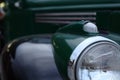 Retro and green car Royalty Free Stock Photo