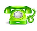 Retro green telephone Royalty Free Stock Photo