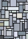 Retro Grey Block Mondrian Inspired Art Royalty Free Stock Photo
