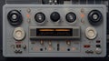 retro grey play button