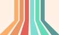 Retro groovy background. Geometric hippie rainbows line. Vintage retro style wallpaper with lines, rainbow wavy stripes. abstract Royalty Free Stock Photo