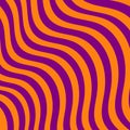 Retro Groovy Orange Purple Y2K Liquid Stripe Pattern