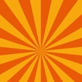 Retro Groovy 70s Background. Y2k Aesthetic Sunburst. Retro Sun Ray Background. Red And Yellow Colors.