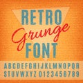 Retro Grunge Font Royalty Free Stock Photo