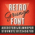 Retro Grunge Font Royalty Free Stock Photo