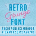 Retro Grunge Font Royalty Free Stock Photo