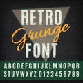 Retro Grunge Font Royalty Free Stock Photo