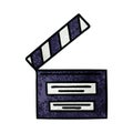 retro grunge texture cartoon director clapper