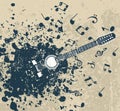 Retro a guitar Royalty Free Stock Photo