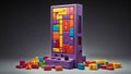 Retro tetris game handheld console