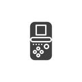 Retro handheld game vector icon