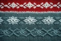 Retro handmade Christmas sweater knit texture. Generative AI