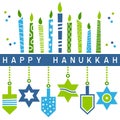 Retro Happy Hanukkah Card [5] Royalty Free Stock Photo