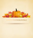 Retro Happy Thanksgiving Background. Royalty Free Stock Photo