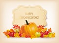 Retro Happy Thanksgiving Background. Royalty Free Stock Photo