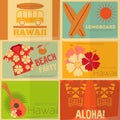 Retro Hawaii posters collection