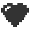 Retro heart symbol pixel art