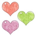 Retro Heart Tags Royalty Free Stock Photo