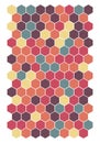 Retro hexagon honeycomb pattern background. Vector illustration format eps 10.