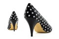 Retro high heel polka shoes