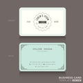 Retro hipster business card Template
