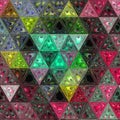 Colorful retro hipsters triangle continuous pattern background Royalty Free Stock Photo