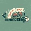 Retro hockey poster