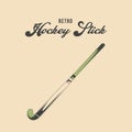 Retro Hockey Stick Vector Stock Illustration