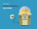 Retro home bread maker machine. Kitchen appliance. Royalty Free Stock Photo