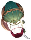 Retro hot air balloon steampunk vehicle aeronautics