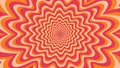 Retro hypnotic radial abstract pattern with a groovy starburst optical illusion design. Royalty Free Stock Photo