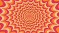 Retro hypnotic radial abstract pattern with a groovy starburst optical illusion design. Royalty Free Stock Photo