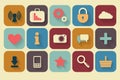 Retro icons set Royalty Free Stock Photo