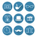 Retro Icons Set Royalty Free Stock Photo